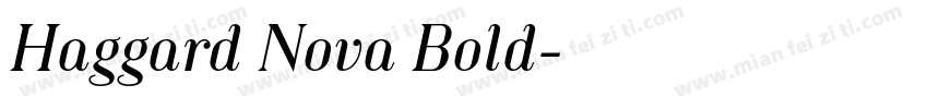 Haggard Nova Bold字体转换
